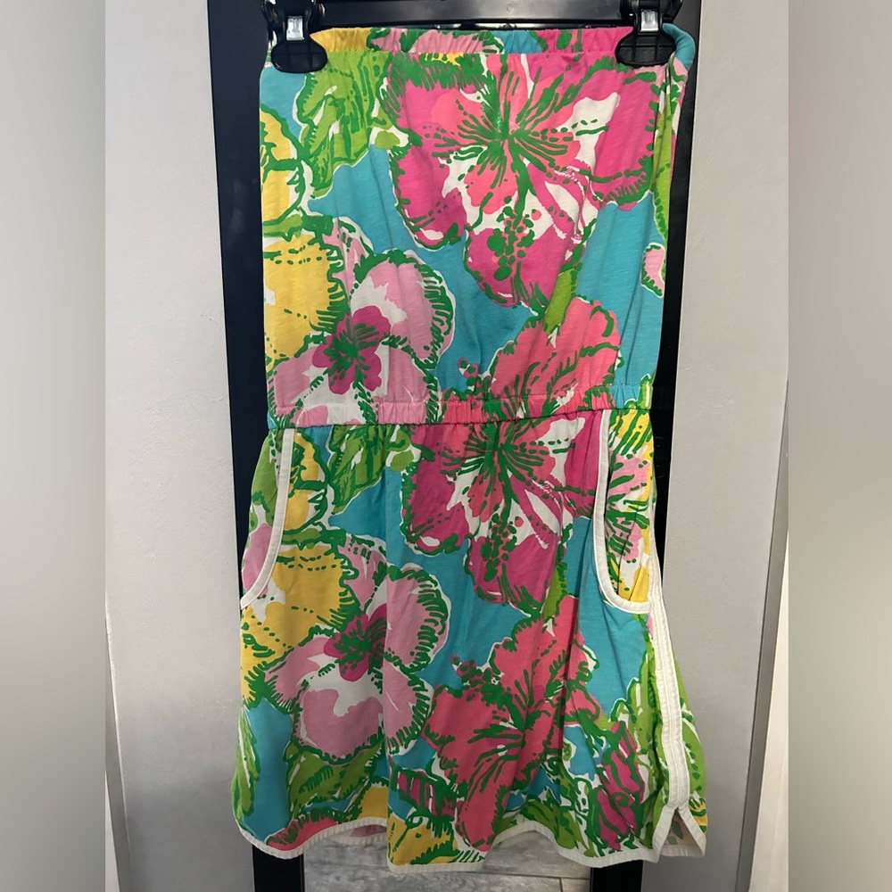 Lily Pulitzer Floral Sleeveless Romper Skort with Pockets